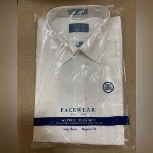 Pace Wear Men's Long Sleeve White Shirt
